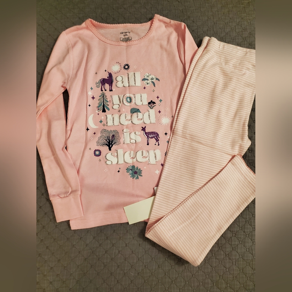 NWT Carter's Cotton Pajamas Size 7
